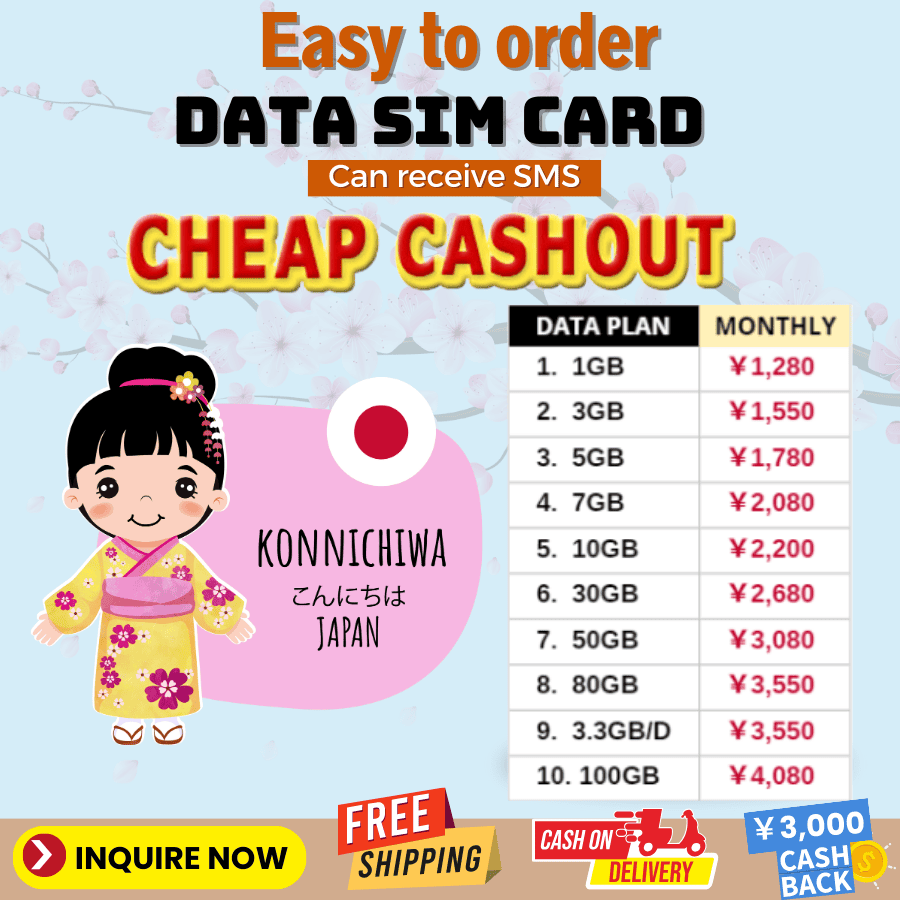 how to order a japan data sim card